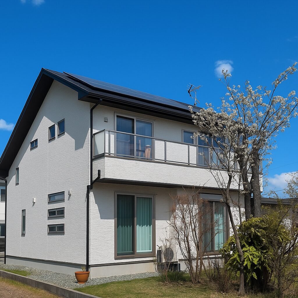 【北上市】ハウスM21のお家で外壁の遮熱塗装工事をしました。